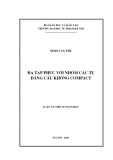 Luận văn: Đa tạp phức với nhóm các tự đẳng cấu không compact