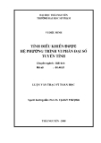 Luận văn: Tính điều khiển của hệ phương trình vi phân đại số tuyến tính