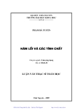 Luận văn: Hàm lồi và các tính chất