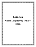 Luận văn đề tài : Nhóm Lie phương trình vi phân