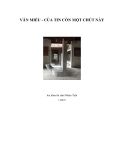 VĂN MIẾU - CỦA TIN CÒN MỘT CHÚT NÀY 