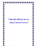 Dấu hiệu thất bại của các công ty Internet non trẻ