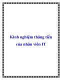 Kinh nghiệm thăng tiến của nhân viên IT