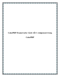 CakePHP Framework: Cách viết 1 component trong CakePHP