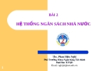 HỆ THỐNG NGÂN SÁCH NHÀ NƯỚC - KINH TẾ QUỐC DÂN