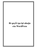 Bí quyết tạo lợi nhuận của WordPress