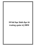 10 bài học lãnh đạo từ các trường quản trị IBM