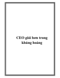 CEO giỏi hơn trong khủng hoảng