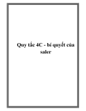 Quy tắc 4C - bí quyết của saler