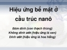 Hiệu ứng bề mặt - cấu trúc nanô