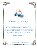 NGHIÊN CỨU KHOA HỌC  ĐỀ TÀI: “NHẬN DẠNG ẢNH HƯỞNG CỦA CÁC ĐIỀU KIỆN VÀ QUÁ TRÌNH ĐỊA CHẤT ĐỐI VỚI SỨC KHOẺ CỘNG ĐỒNG”