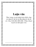 Luận văn: Thực trạng và giải pháp hoàn thiện công tác Quản lý dự án tại Ban Quản lý dự án các công trình điện Miền Bắc- Tổng công ty truyển tải điện Quốc Gia