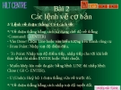 Bài giảng Autocad-Bài 2: Các lệnh vẽ  cơ bản