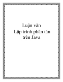 Luận văn: Lập trình phân tán trên Java