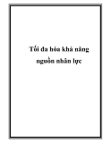 Tối đa hóa khả năng nguồn nhân lực
