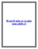 Bí quyết giàu có và giàu sang (phần 2).