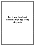 tút trang fac timeline thật đẹp trong nháy mắt.
