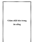 Giảm chất béo trong ăn uống