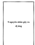 9 nguyên nhân gây ra dị ứng