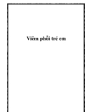 Viêm phổi - bệnh trẻ em