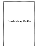 Hạn chế chứng tiểu đêm