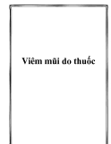 Viêm mũi do thuốc