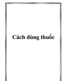 Cách dùng thuốc