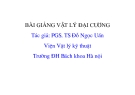 BÀI GIẢNG VẬT LÝ ĐẠI CƯƠNG - CHƯƠNG 3 ĐIỆN MÔI