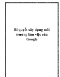 Bí quyết xây dựng môi trường làm việc của Google