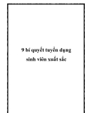 9 bí quyết tuyển dụng sinh viên xuất sắc