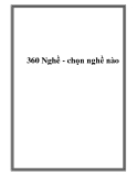 360 Nghề - chọn nghề nào