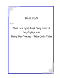 Đề Tài: Phân tích nghệ thuật động viên và thuyết phục của Hưng Đạo Vương - Trần Quốc Tuấn