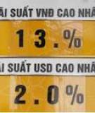 NÂNG LÃI SUẤT ĐỂ ĐIỀU CHỈNH SAI LỆCH KỲ HẠN