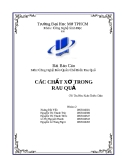 Luận văn: CÁC CHẤT XƠ TRONG RAU QUẢ