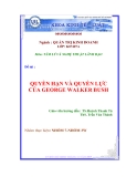 Đề tài: Quyền hạn và quyền lực của George Walker Bush