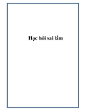 Học hỏi sai lầm