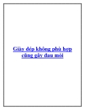 Giày dép không phù hợp cũng gây đau mỏi
