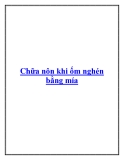 Chữa nôn khi ốm nghén bằng mía