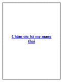 Chăm sóc bà mẹ mang thai