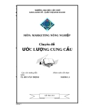 BÁO CÁO:  ƯỚC LƯỢNG VỀ CUNG CẦU
