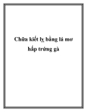 Chữa kiết lỵ bằng lá mơ hấp trứng gà