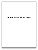 Ớt chỉ thiên chữa bệnh