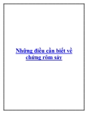 Những điều cần biết về chứng rôm sảy.