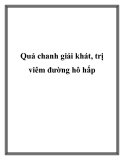 Quả chanh giải khát, trị viêm đường hô hấp