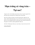 Mụn trứng cá vùng trán – Tại sao?