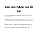 Làm móng Glitter nail nổi bật