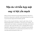 Mịn da với hỗn hợp mật ong và bột yến mạch