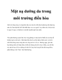 Mặt nạ dưỡng da trong môi trường điều hòa