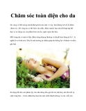 Chăm sóc toàn diện cho da