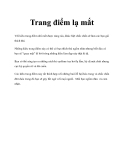 Trang điểm lạ mắt